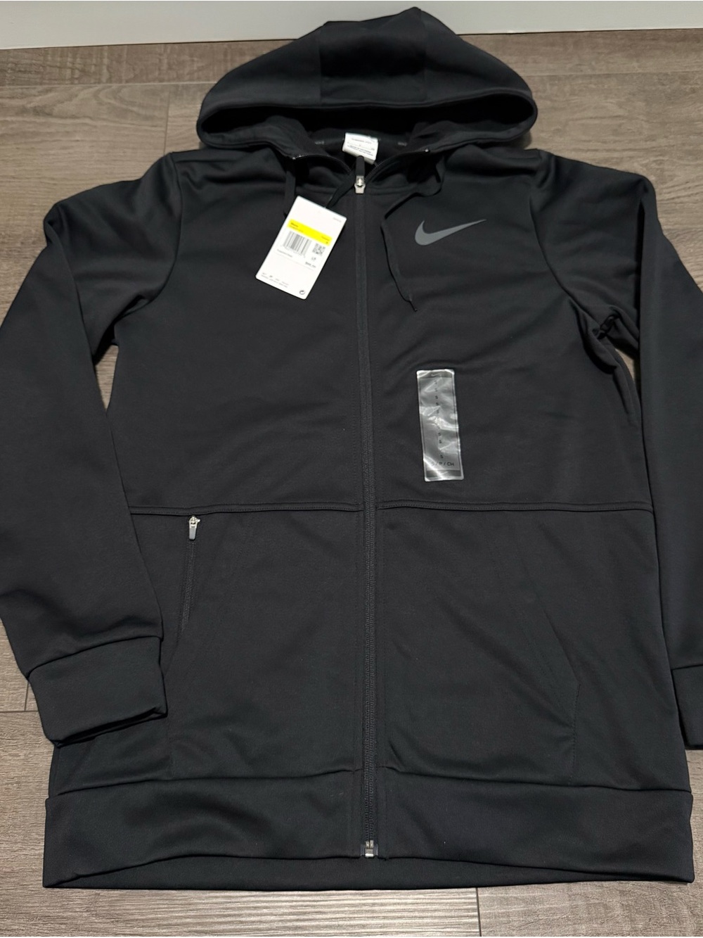 Nike Dri-FIT Full Zip Hoodie Black Men’s Small Training Jacket CU6231-010 New - Picture 2 of 4